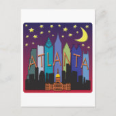 Atlanta Skyline mega color Briefkaart (Voorkant)