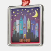 Atlanta Skyline mega color Metalen Ornament (Links)