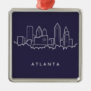 Atlanta Skyline Metalen Ornament