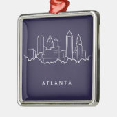 Atlanta Skyline Metalen Ornament (Links)