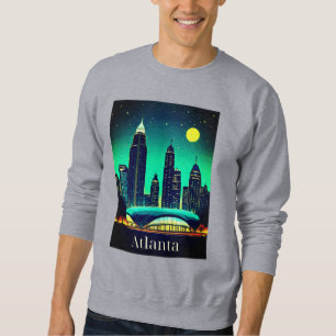 Atlanta Skyline onder een Sterrennacht Sky Trui