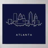 Atlanta Skyline Poster (Voorkant)