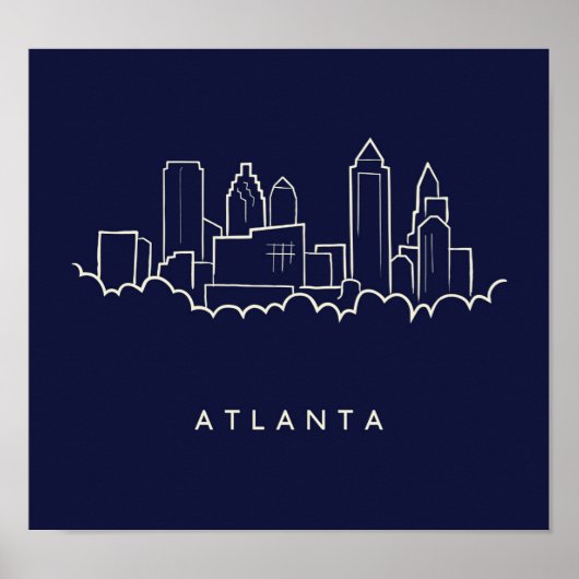 Atlanta Skyline Poster (Voorkant)
