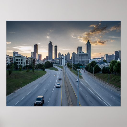 Atlanta Skyline Poster (Voorkant)