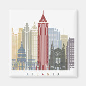 Atlanta skyline poster magneet (Voorkant)