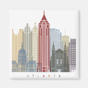 Atlanta skyline poster magneet