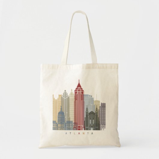 Atlanta skyline poster tote bag (Voorkant)