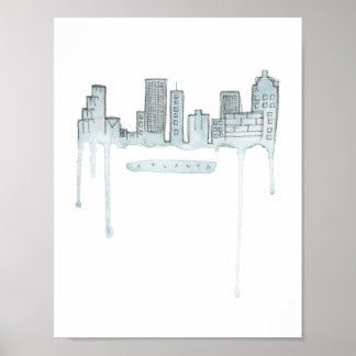 Atlanta Skyline Print