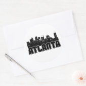 Atlanta Skyline Ronde Sticker (Envelop)