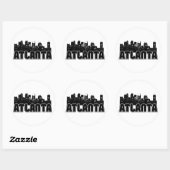 Atlanta Skyline Ronde Sticker (Vel)