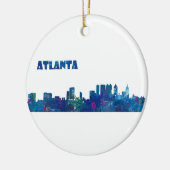 Atlanta Skyline Silhouette Keramisch Ornament (Links)
