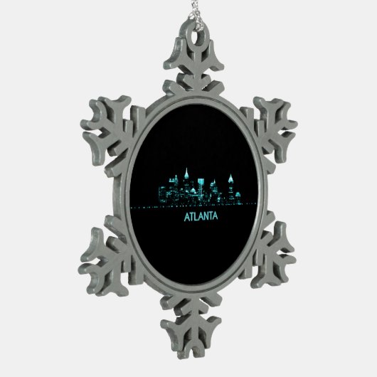Atlanta Skyline Tin Sneeuwvlok Ornament (Links)