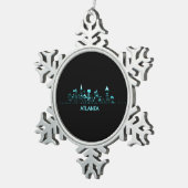 Atlanta Skyline Tin Sneeuwvlok Ornament (Rechts)