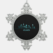 Atlanta Skyline Tin Sneeuwvlok Ornament (Voorkant)