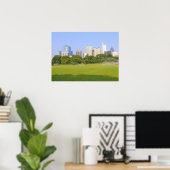Atlanta Skyline uit Piemonte Park Poster (Thuiskantoor)