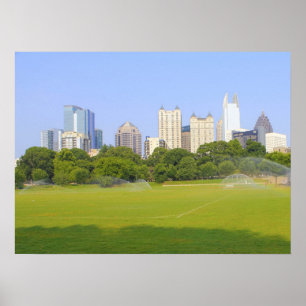 Atlanta Skyline uit Piemonte Park Poster