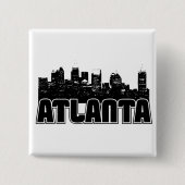 Atlanta Skyline Vierkante Button 5,1 Cm (Voorkant)