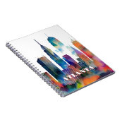 Atlanta Skyline Waterverf Notitieboek (Rechterzijde)