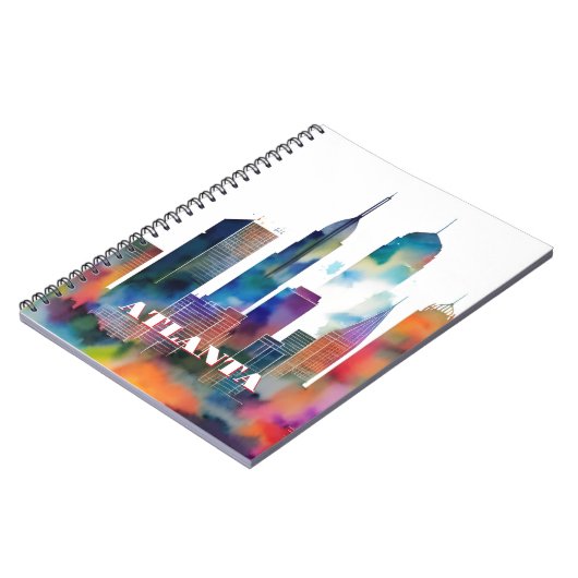 Atlanta Skyline Waterverf Notitieboek (Linkerzijde)