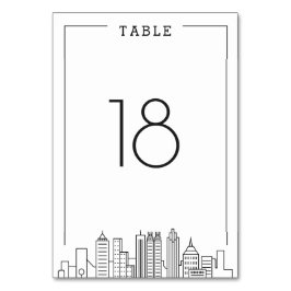 Atlanta Skyline Wedding | Tabelnummer Kaart