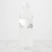 Atlanta Skyline | Welkomstbericht Waterfles Etiket (Achterkant)