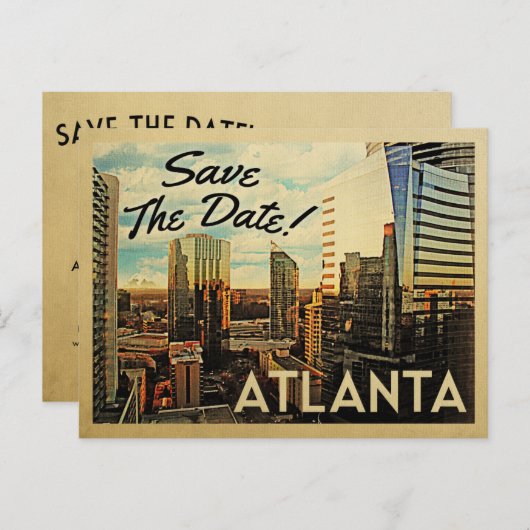 Atlanta sparen de Datum Briefkaarten (Voorkant / Achterkant)