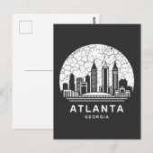 Atlanta Stad Georgia Briefkaart (Voorkant / Achterkant)