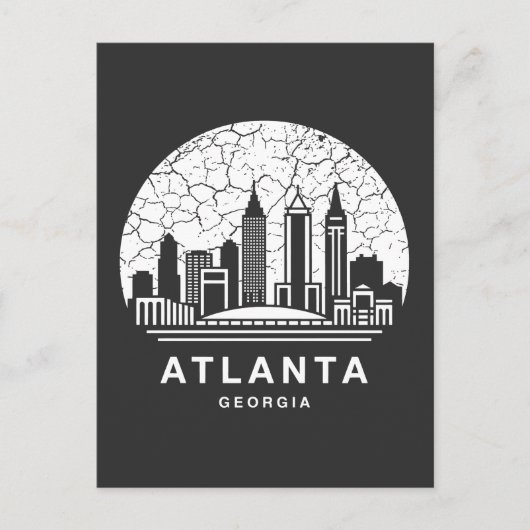 Atlanta Stad Georgia Briefkaart (Voorkant)