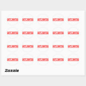 Atlanta Stamp Ronde Sticker (Vel)