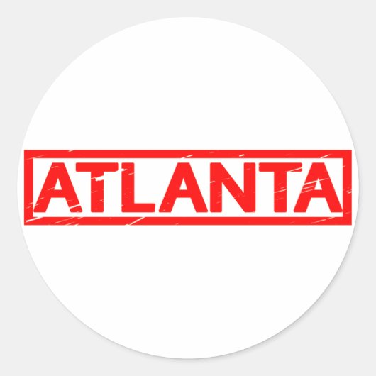 Atlanta Stamp Ronde Sticker (Voorkant)