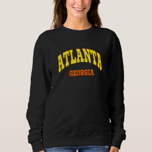 Atlanta State of Georgia Sporty Aesthetics Design Trui