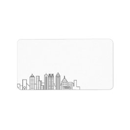 Atlanta Stylized Skyline | Blanco etiket