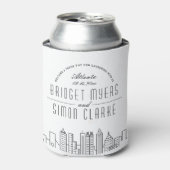 Atlanta Stylized Skyline | Koelbox voor weddenscha Blikjeskoeler (Blikje Voorkant)