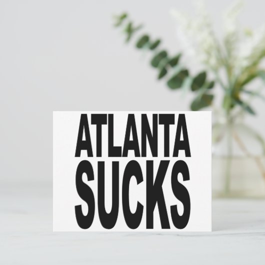 Atlanta Sucks Briefkaart (Staand voorkant)