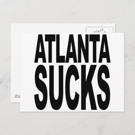 Atlanta Sucks Briefkaart (Voorkant / Achterkant)