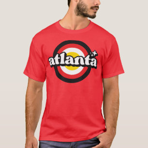 Atlanta Sunset Seal Retro City Embleem voor T-shirt