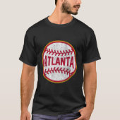 Atlanta T-shirt  Baseball Throwback Retro (Voorkant)
