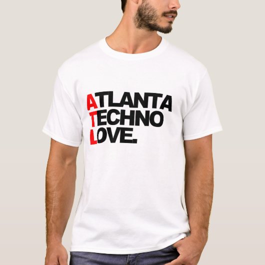 Atlanta Techno Love (witte waarde) T-shirt (Voorkant)