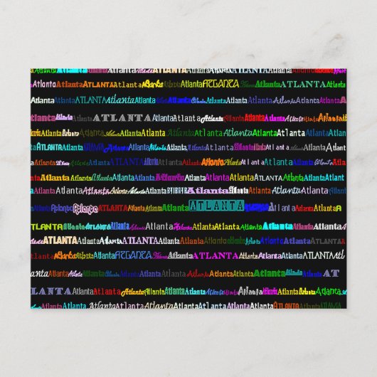 Atlanta Text Design I Briefkaart (Voorkant)