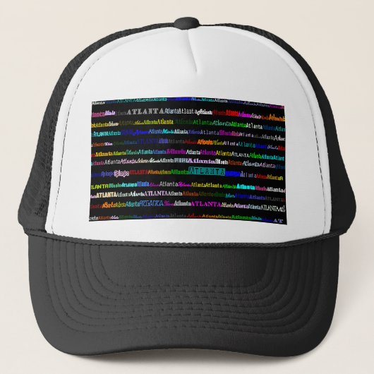 Atlanta Text Design I Trucker Hat Trucker Pet (Voorkant)