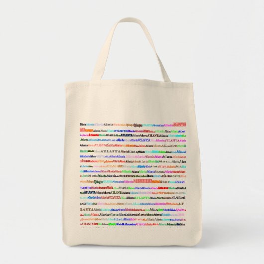 Atlanta Text Design II Organic Grocery Canvas tas (Voorkant)