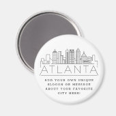 Atlanta ThMED | Aangepast stadsbericht of slogan Magneet (Voorkant / Achterkant)