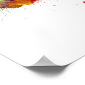 Atlanta V2 skyline in waterverf Poster (Hoek)