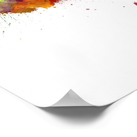 Atlanta V2 skyline in waterverf Poster (Hoek)