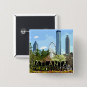 Atlanta Vierkante Button 5,1 Cm (Voorkant /achterkant)