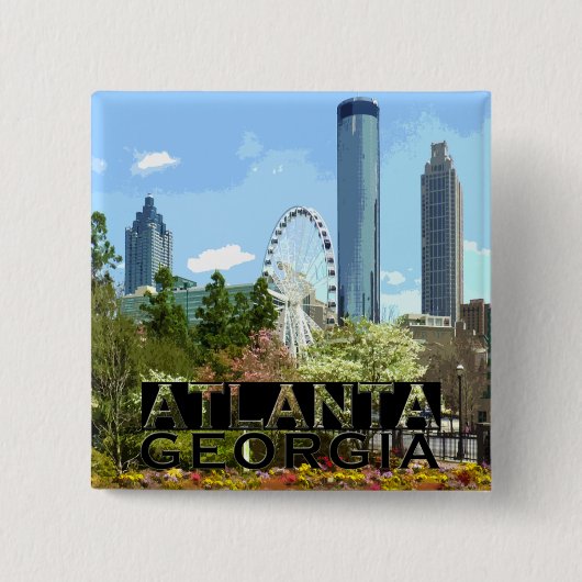 Atlanta Vierkante Button 5,1 Cm (Voorkant)