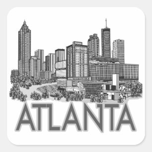 ATLANTA VIERKANTE STICKER