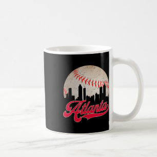 Atlanta Vintage Bysebyll T-shirt Versleten Gameday Koffiemok