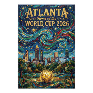 Atlanta Voetbal Kunst 2026 Stadions Ontwerp Foto Afdruk