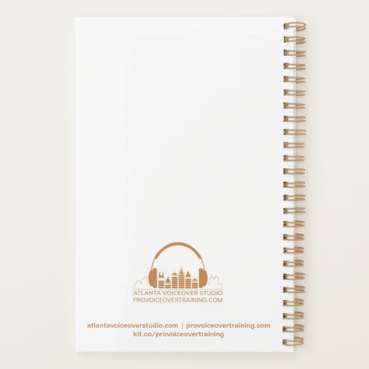 Atlanta Voicover Studio PLANNER (klein) (Achterkant)
